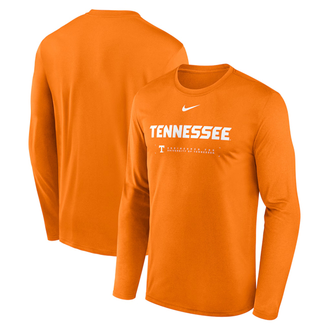 Men's Tennessee Volunteers Orange 2025 Courtside Basketball Shootaround Legend Dri-FIT Long Sleeve T-Shirt